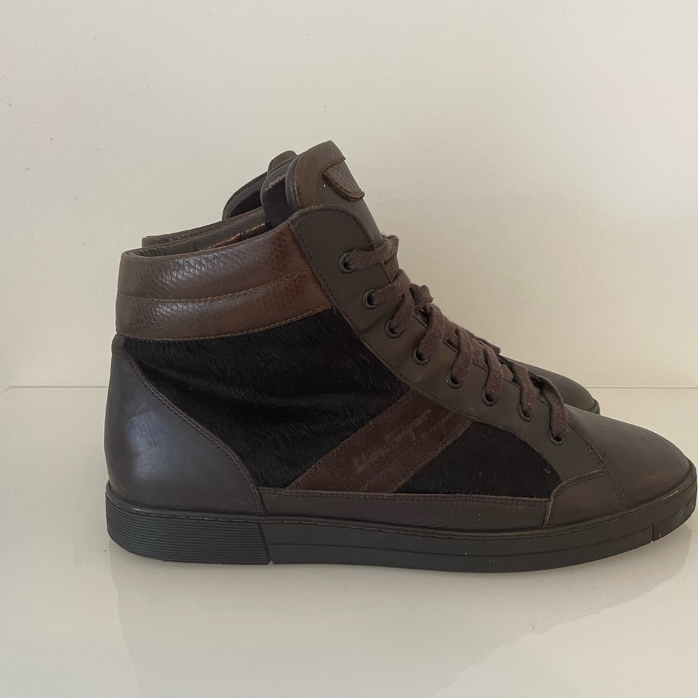 Ferragamo brown HighTop Sneaker. 10,5 US Men.
